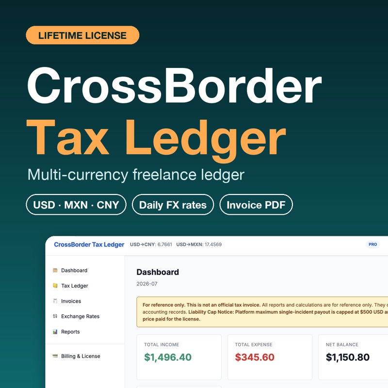 CrossBorder Tax Ledger product card